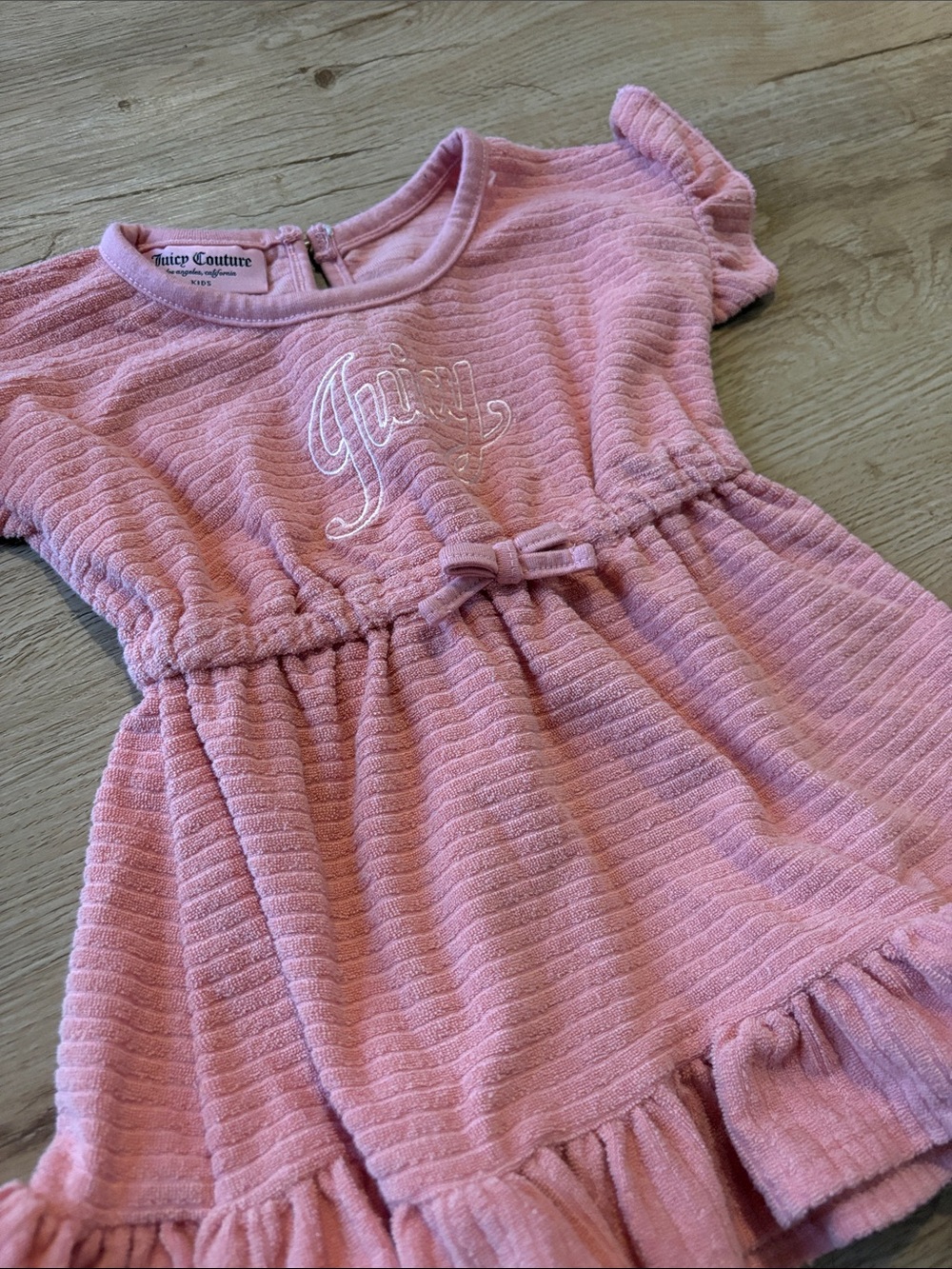 Juicy Couture Soft Pink Ribbed Ruffle Dress - Picture 3 of 4
